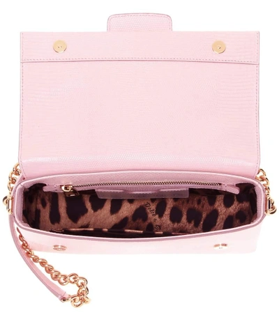 Shop Dolce & Gabbana Dg Millennials Leather Shoulder Bag In Pink