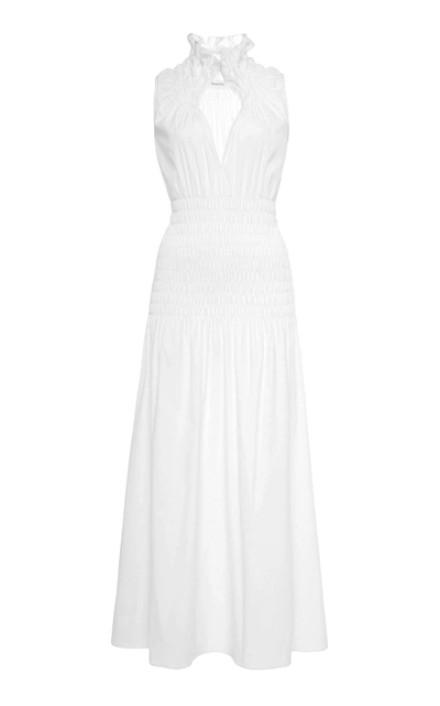 Shop Beaufille Daphne Poplin Dress In White