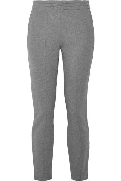 Shop Alexander Wang T French Cotton-terry Track Pants In Anthracite
