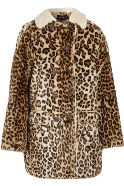 Shop R13 Faux Shearling-lined Leopard-print Faux Fur Coat