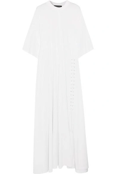 Shop Y/project Oversized Lace-up Cotton-jersey Maxi Dress