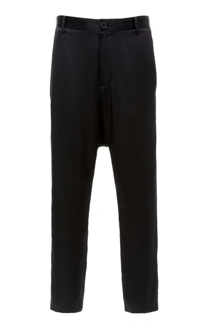 Shop Nili Lotan Silk Paris Pant In Black