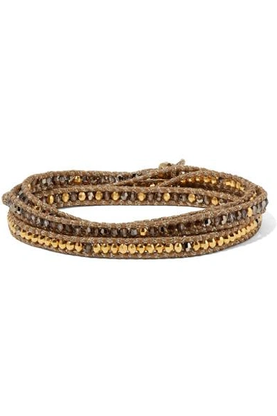 Shop Chan Luu Gold-plated Crystal Wrap Bracelet