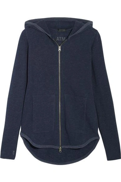 Shop Atm Anthony Thomas Melillo French Cotton-blend Terry Hooded Top