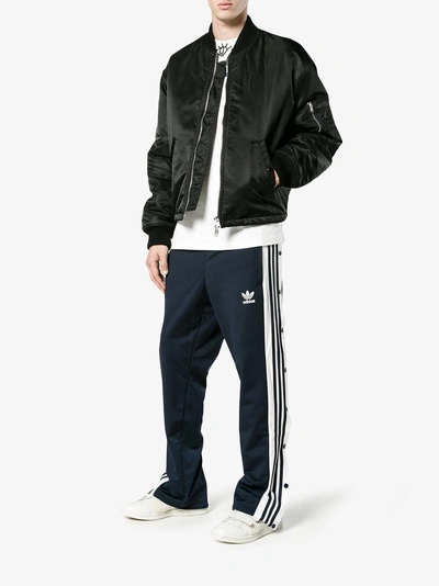 Shop Adidas Originals Navy Adibreak Popper Track Pants In Blue