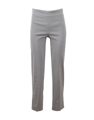 Shop Avenue Montaigne Venezia Pull-on Ankle Slit Pant In Lghtgrey