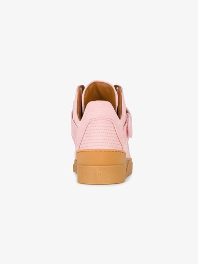 Shop Givenchy Pink Suede Tyson Mid Top Sneakers In Pink & Purple