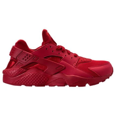 Shop Nike Men's Air Huarache Run Casual Shoes In Red/red
