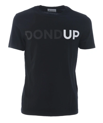 Shop Dondup Logo Print T-shirt In Nero
