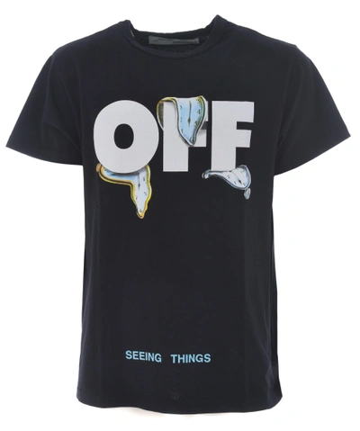 Shop Off-white Watches T-shirt In Nero