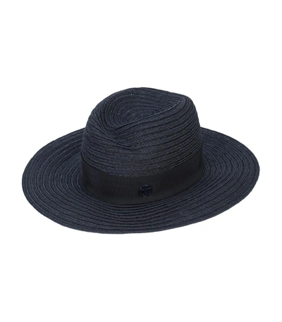 Shop Maison Michel Blue Virginie Panama Hat