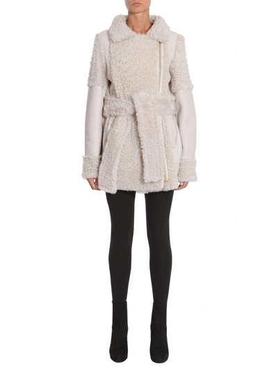 Shop Lanvin Suede And Shearling Jacket In Beige