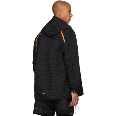 Shop Adidas By Kolor Adidas X Kolor Black Nylon Embossed Jacket