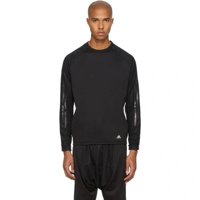 Shop Adidas By Kolor Black Hybrid Crew Sweatshirt