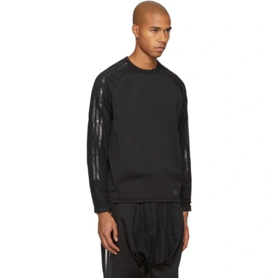 Shop Adidas By Kolor Black Hybrid Crew Sweatshirt
