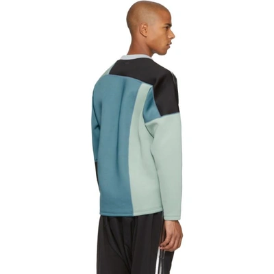Adidas By Kolor 'spacer Crew' Colourblock Neoprene Sweatshirt In Blue |  ModeSens