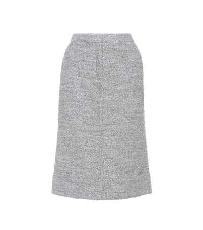 Thom Browne Mélange Wool-blend Skirt In Grey