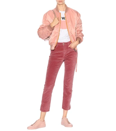 Shop 3x1 W3 Higher Ground Mini Split Jeans In Pink