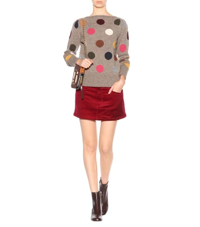 Shop Marc Jacobs Corduroy Mini Skirt In Red