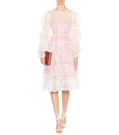 Shop Huishan Zhang Fabienne Lace Dress In White