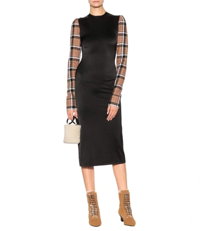 Shop Loewe Long-sleeved Dress In Llack