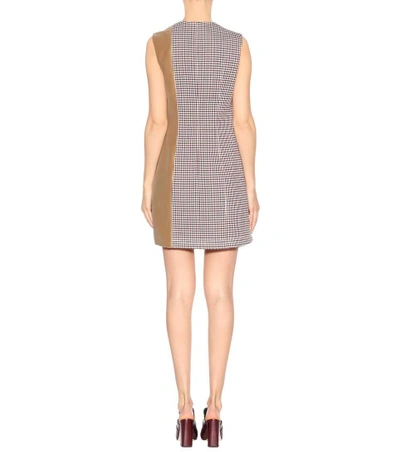Shop Stella Mccartney Velvet Wool-blend Dress In Brown