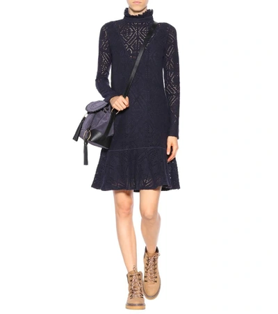 Shop See By Chloé Long-sleeved Dress In Alyss Llue