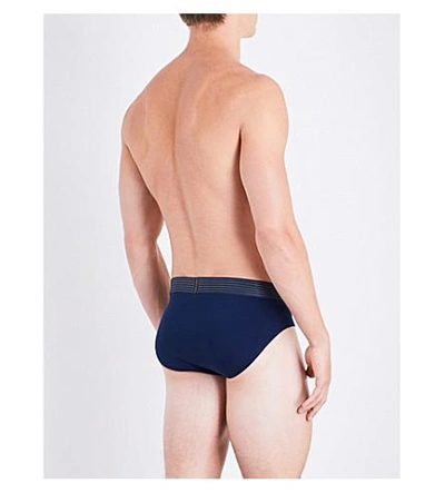 Shop Calvin Klein Iron Strength Briefs In Navy