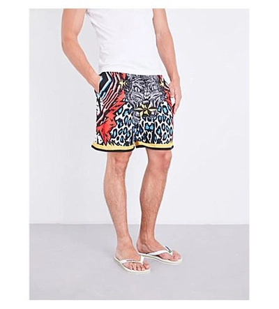 Shop Dsquared2 Tiger-print Swim Shorts In Multi