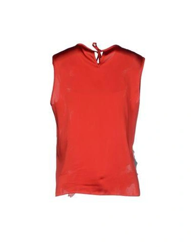 Shop Jonathan Saunders Tops In Red
