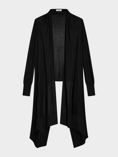 Shop Dkny Long Sleeve Cozy Cardigan In Black