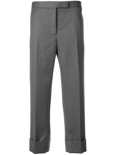 Shop Thom Browne Cropped Tailored Trousers
