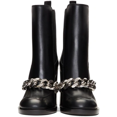Shop Givenchy Black Chain Chelsea Boots In 001 Black