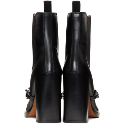 Shop Givenchy Black Chain Chelsea Boots In 001 Black