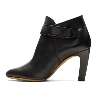 Shop Givenchy Black Shark Lock Heeled Boots In 001 Black