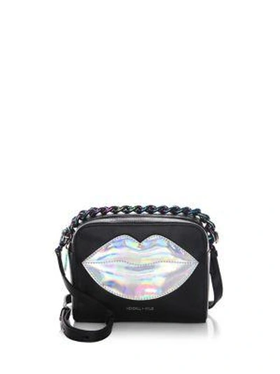 Shop Kendall + Kylie Lucy Lips Crossbody Bag In Black
