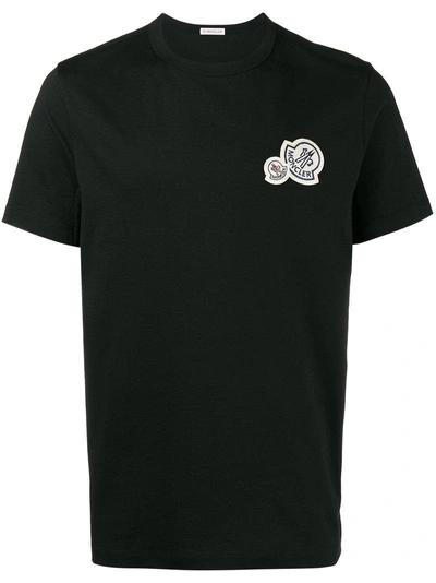 Shop Moncler Logo Patch T-shirt - Black