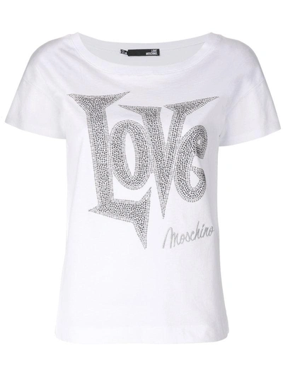 Shop Love Moschino Love Studded T-shirt