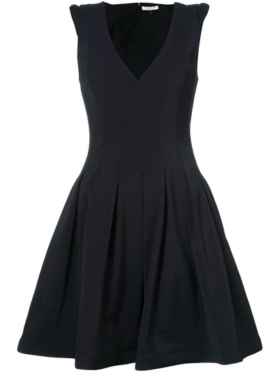Halston Heritage V-neck Cap-sleeve Fit-and-flare Cocktail Dress In ...