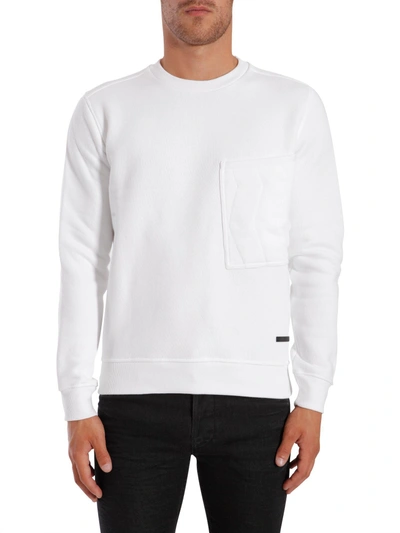 Shop Diesel Black Gold Round Collar Sweatshirt In Bianco