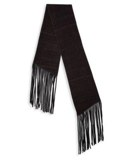 Shop John Varvatos Double Layer Wool Scarf In Bordeaux