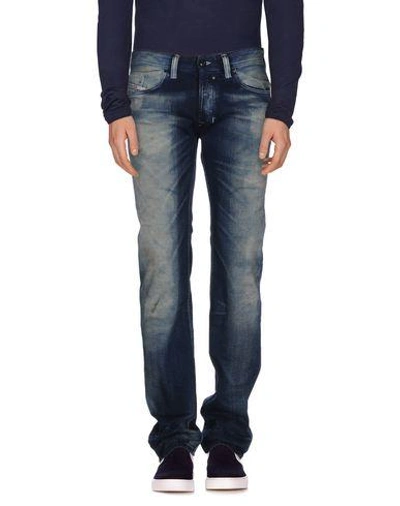 Shop Diesel Denim Pants In Blue