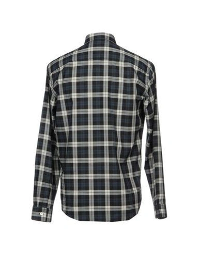 Shop Theory Checked Shirt In Black