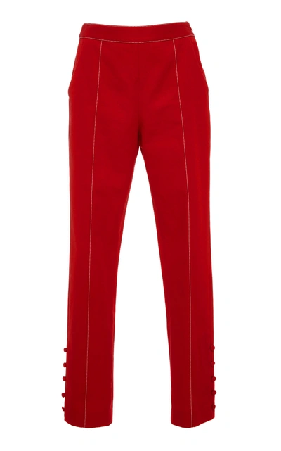 Shop Rosie Assoulin Oboe Pants In Red