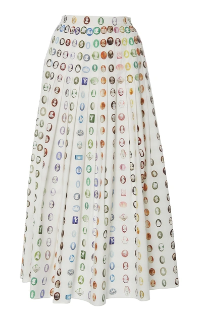 Shop Rosie Assoulin Pleated Skirt In Multi