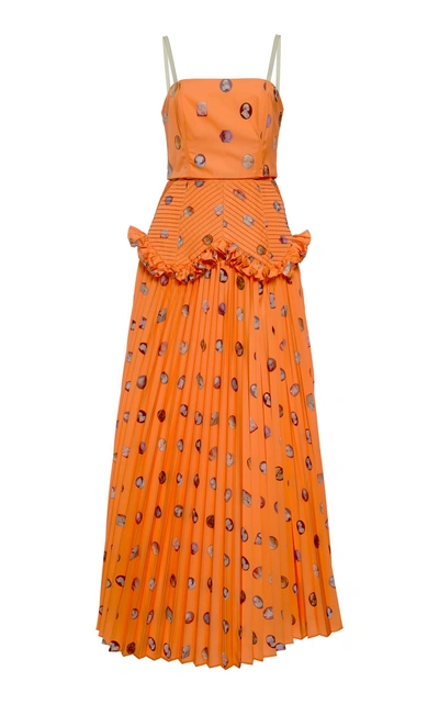 Shop Rosie Assoulin Pins And Needles Dress In Orange
