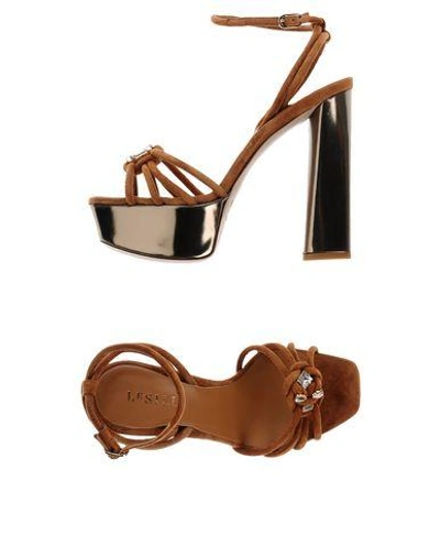 Shop Le Silla Sandals In Camel
