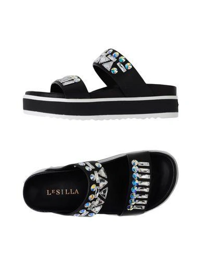 Shop Le Silla Sandals In Black