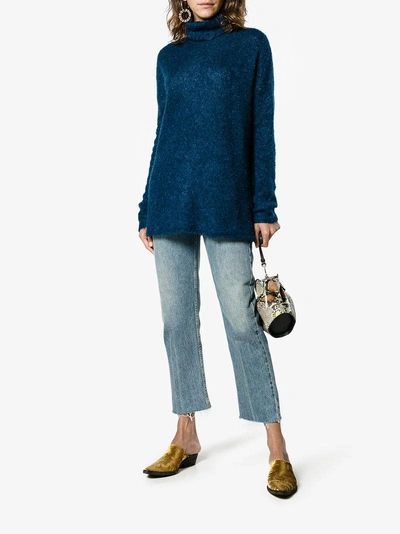 Shop Simon Miller Goleta Blue Roll Neck Knitted Jumper