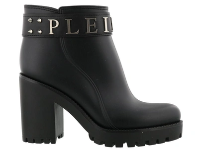 Shop Philipp Plein Calla Ankle Boot In Black-nickel